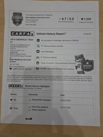 2019 Chevrolet Trax LT