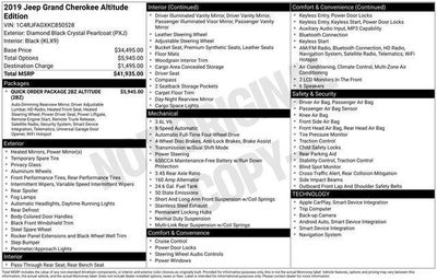 2019 Jeep Grand Cherokee Altitude 4x4