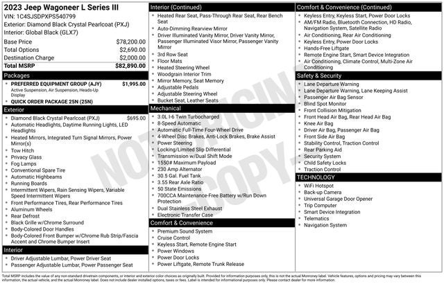2023 Jeep Wagoneer L Series III 4x4
