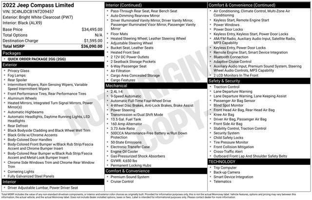 2022 Jeep Compass Limited 4x4