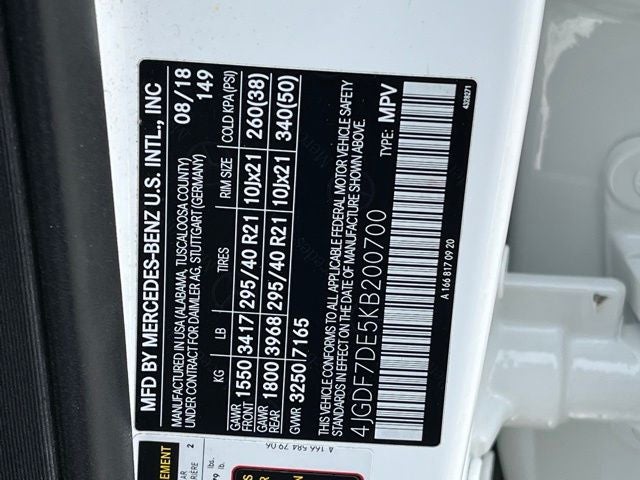 2019 Mercedes-Benz Gls GLS 550 4MATIC®