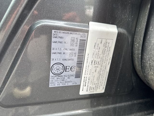 2019 Nissan Pathfinder SV