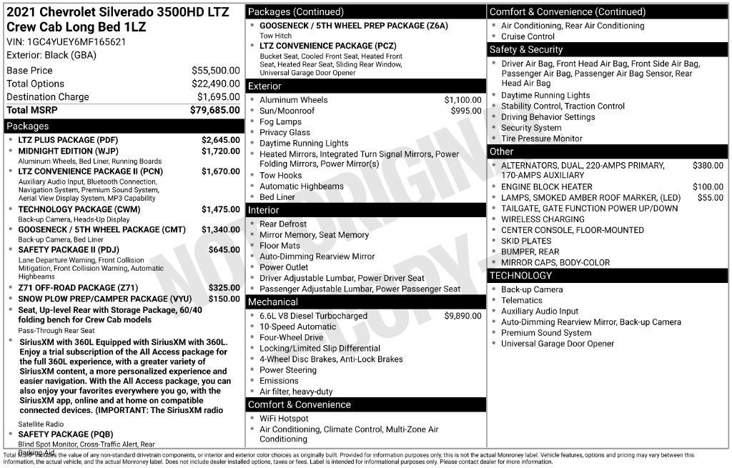 2021 Chevrolet Silverado 3500HD LTZ