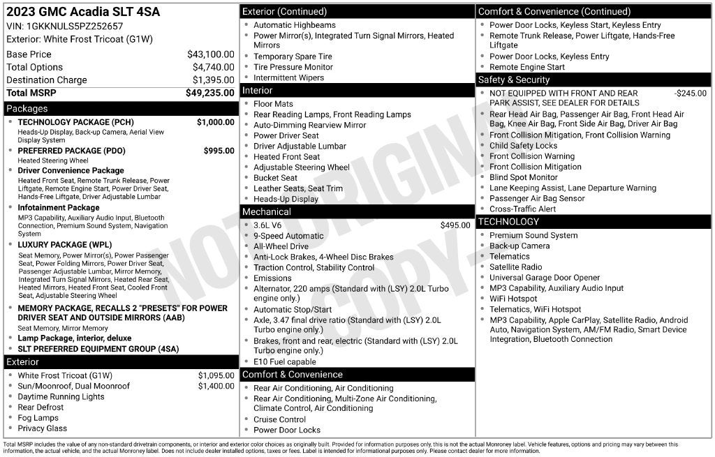 2023 GMC Acadia SLT