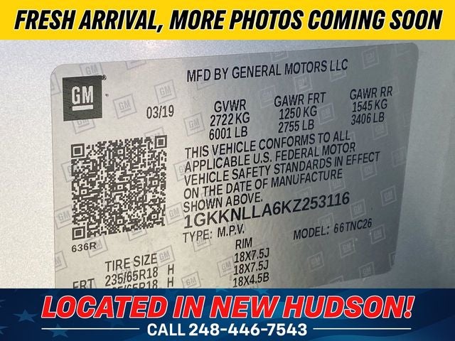 2019 GMC Acadia SLE-2