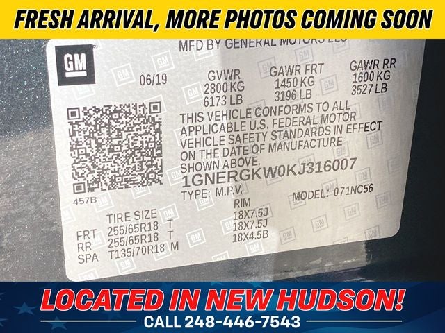 2019 Chevrolet Traverse LT Cloth w/1LT