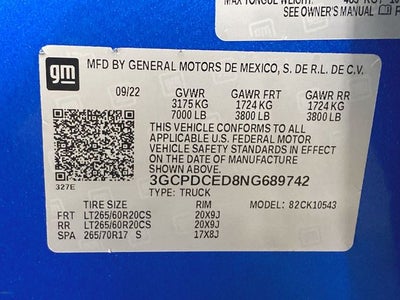 2022 Chevrolet Silverado 1500 Custom Trail Boss