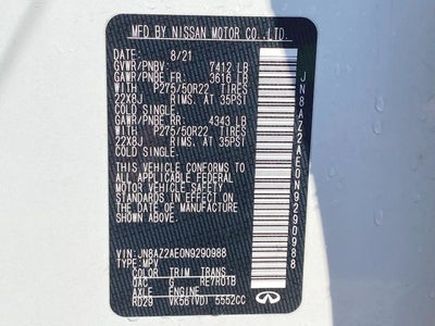 2022 INFINITI QX80 LUXE