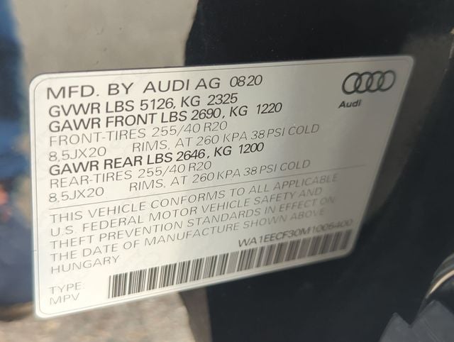 2021 Audi Q3 Premium Plus 45 TFSI S line quattro Tiptronic