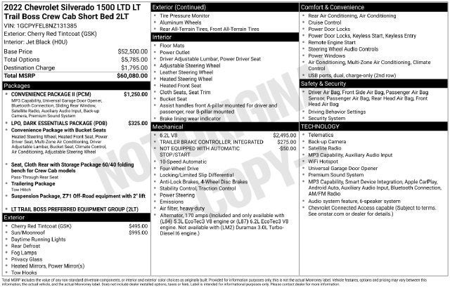 2022 Chevrolet Silverado 1500 LTD LT Trail Boss