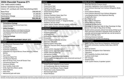 2026 Chevrolet Traverse Z71