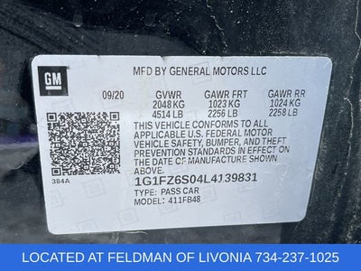 2020 Chevrolet Bolt EV Premier