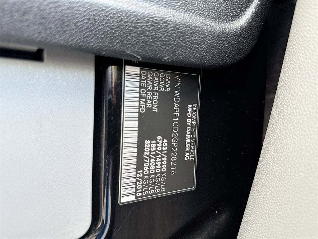 2016 Mercedes-Benz Sprinter Chassis-Cabs 170 WB Standard Roof DRW