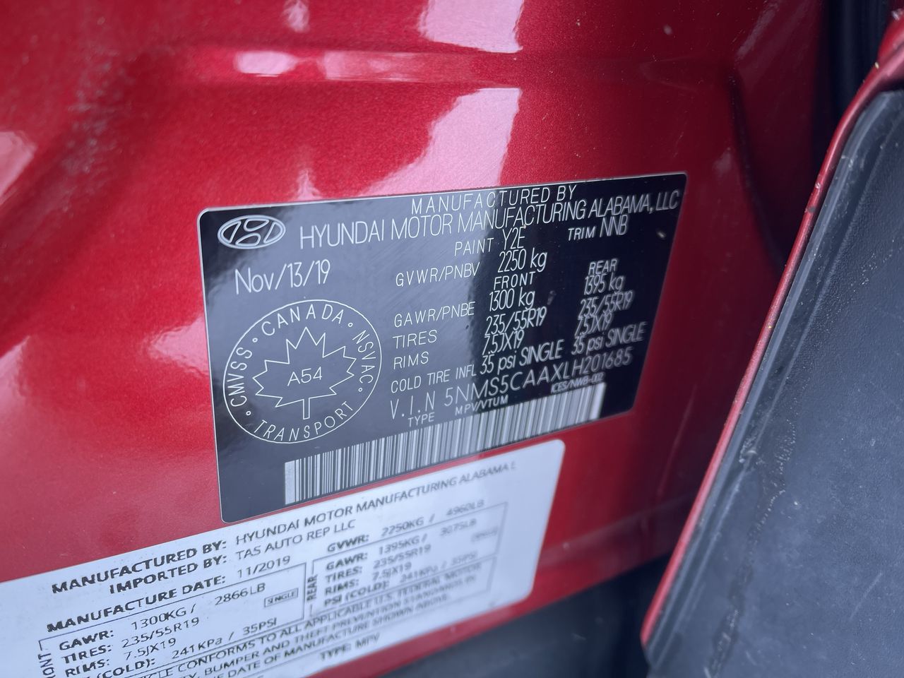 2020 Hyundai Santa Fe Ultimate