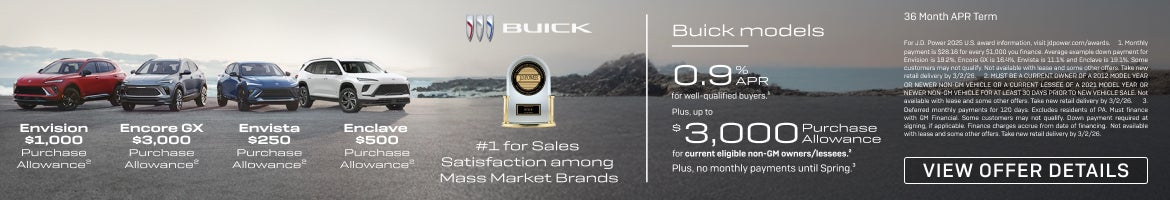 0.9% APR FOR 36 MONTHS 
FOR WELL-QUALIFIED BUYERS.1

Plus, up to $3,000 PURCHASE ALLOWANCE for cu...