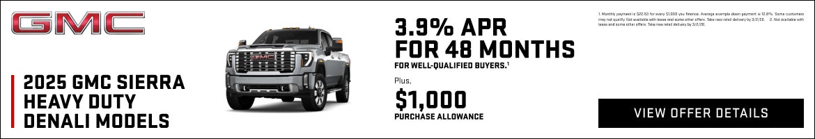 3.9% APR FOR 48 MONTHS for well-qualified buyers.1

Plus, $1,000 PURCHASE ALLOWANCE.2