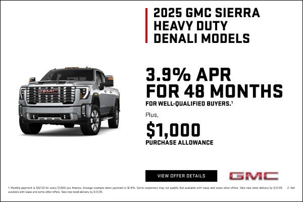 3.9% APR FOR 48 MONTHS for well-qualified buyers.1

Plus, $1,000 PURCHASE ALLOWANCE.2