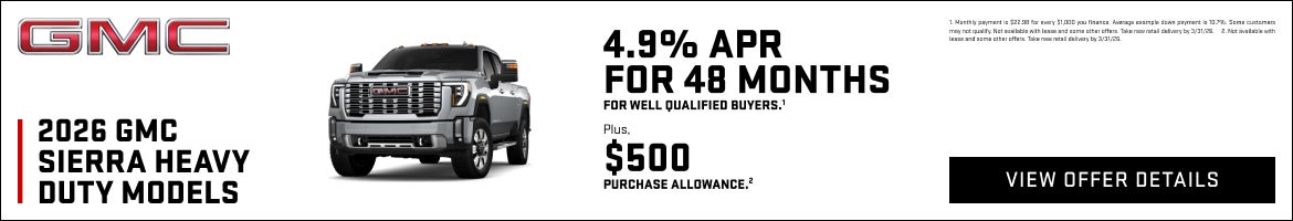 4.9% APR FOR 48 MONTHS for well-qualified buyers.1

Plus, $500 PURCHASE ALLOWANCE.2